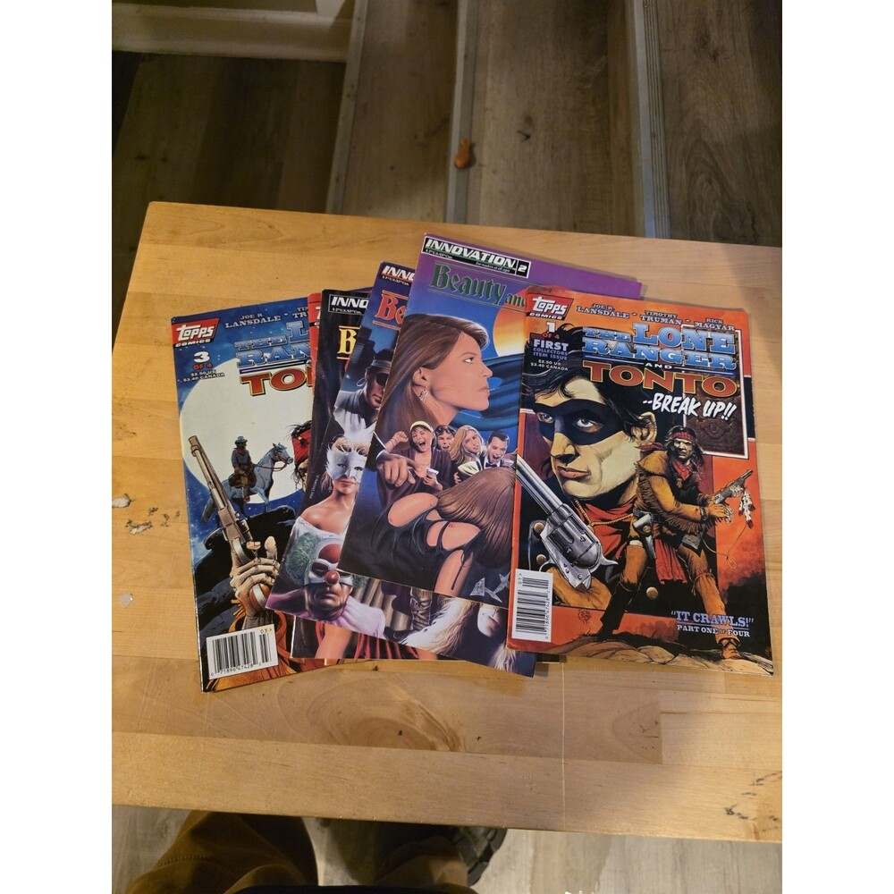 Vintage Comic book Lot of 6  Lone ranger  tonto 1 3  beauty & The beast